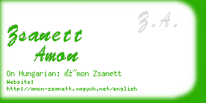 zsanett amon business card